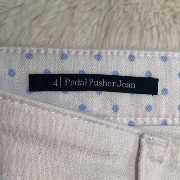 Talbots Pedal Pusher white denim 4 - Picture 4 of 7